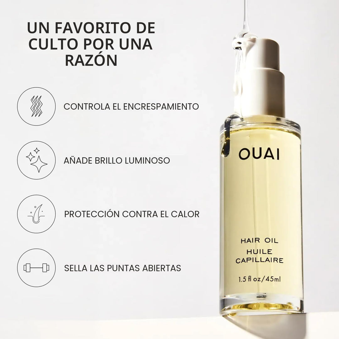 Aceite para el cabello OUAI tamaño de viaje - Aceite protector térm...