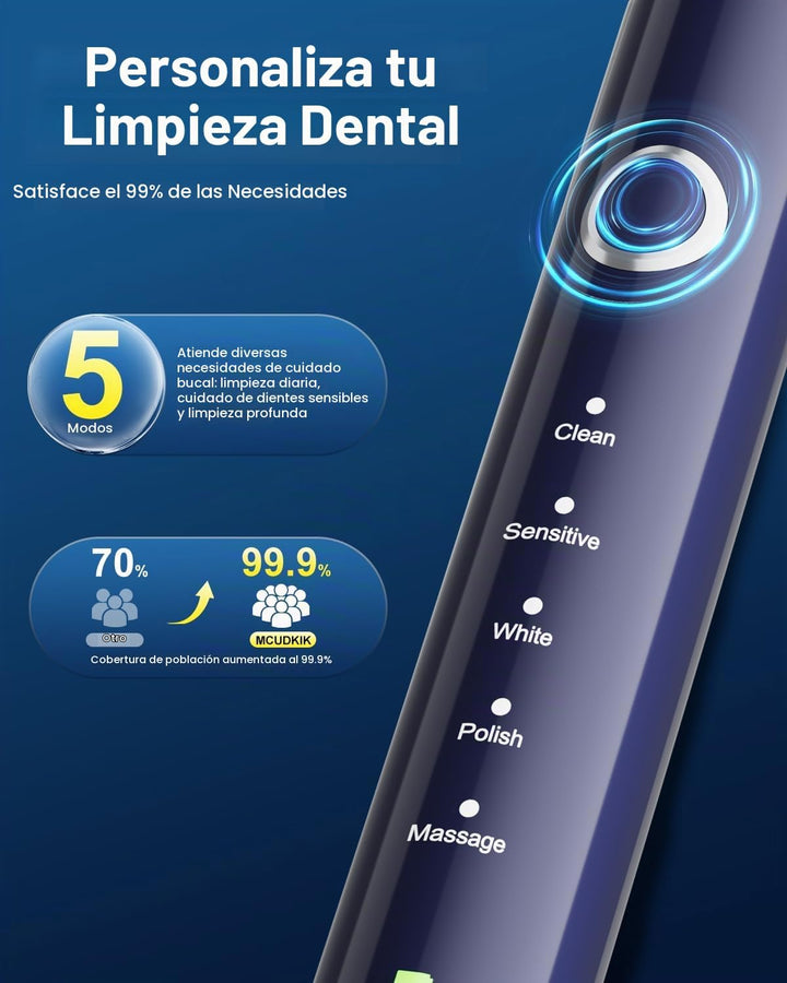 MCUDKIK Cepillo de dientes eléctrico giratorio para adultos, 8 cabe...