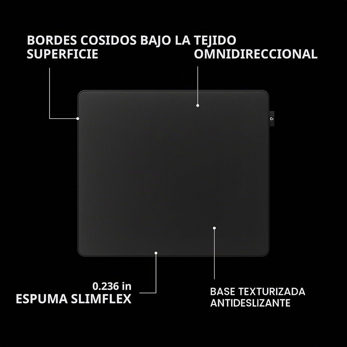 Logitech G PRO X Control - Alfombrilla de ratón para juegos, tamaño grande