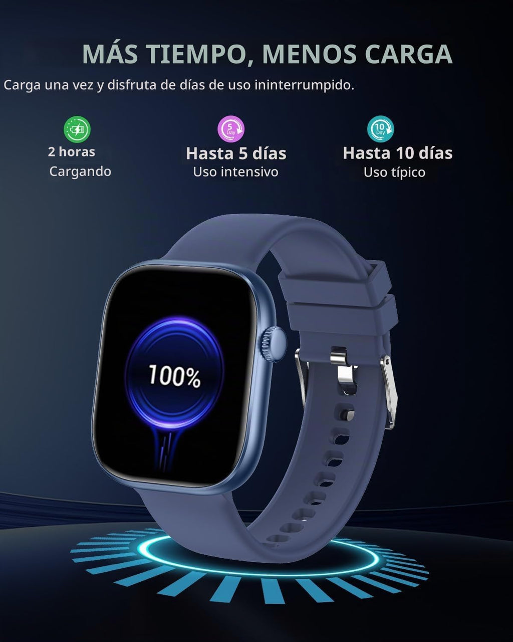 Reloj inteligente para mujeres y hombres, rastreador de actividad física y sueño con pantalla táctil HD de 1.83 pulgadas, reloj inteligente de llamadas Bluetooth para Android/iOS, IP67