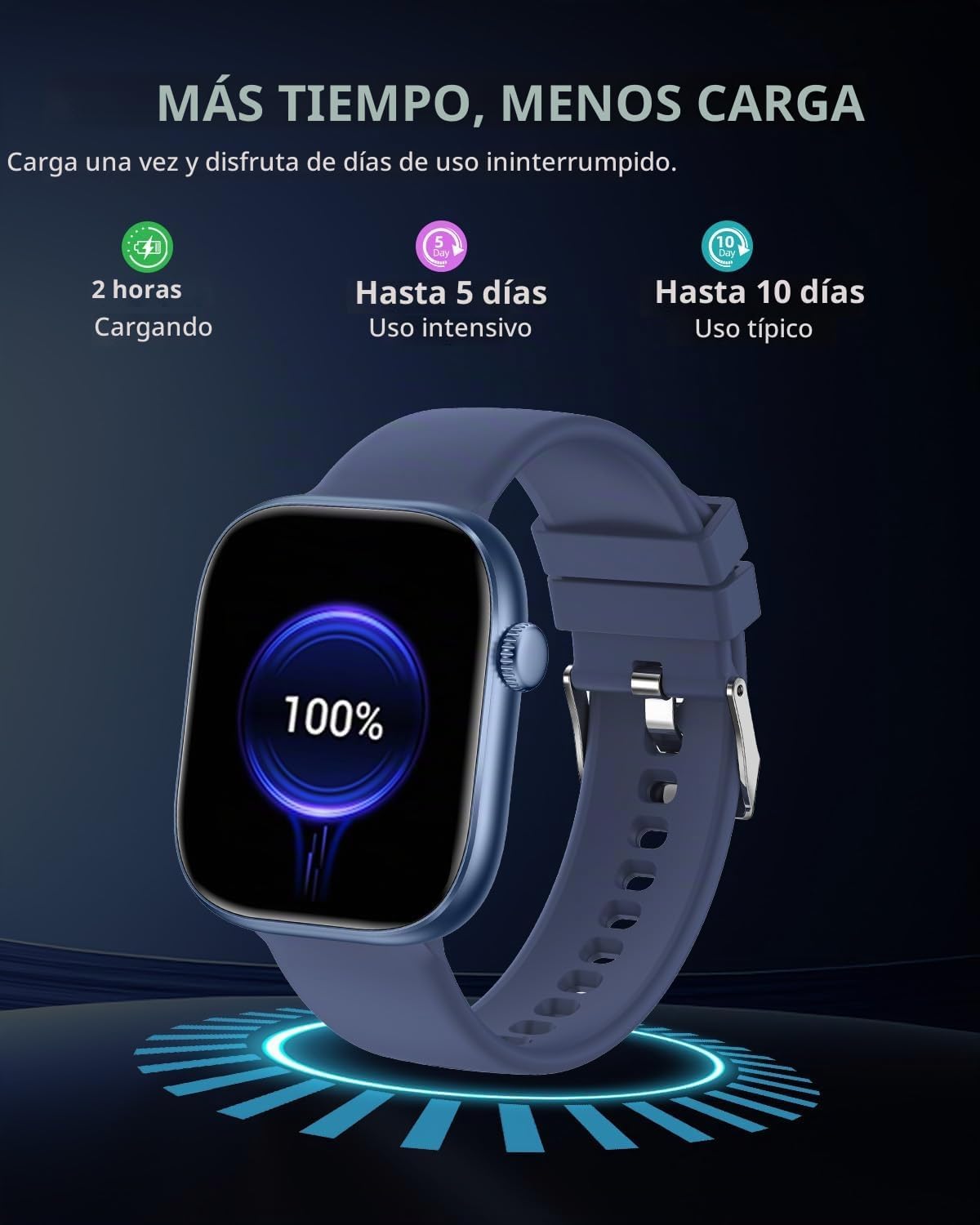 Reloj inteligente para mujeres y hombres, rastreador de actividad física y sueño con pantalla táctil HD de 1.83 pulgadas, reloj inteligente de llamadas Bluetooth para Android/iOS, IP67