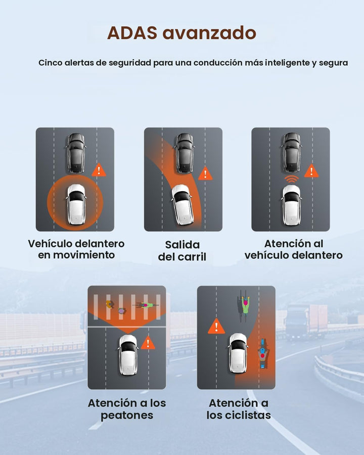 70mai Cámara de tablero A810 4K frontal y trasera cámara