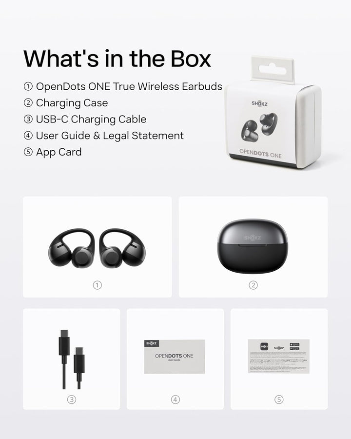 SHOKZ OpenDots ONE - Auriculares de oído abierto, Auriculares de cl...