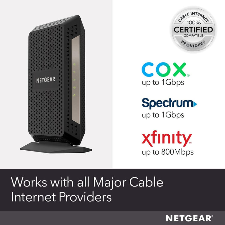 NETGEAR - Módem de cable compatible con todos los