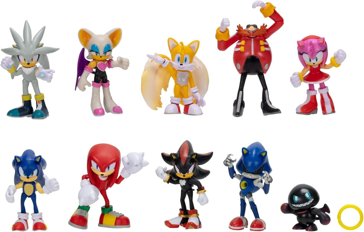 Conjunto de Sonic the Hedgehog: 10 Figuras Modernas de 2.5" (6.5 cm) - Amigos y Enemigos