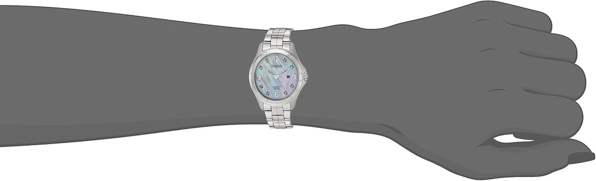 Citizen - Reloj de cuarzo para mujer, acero inoxidable, cristal