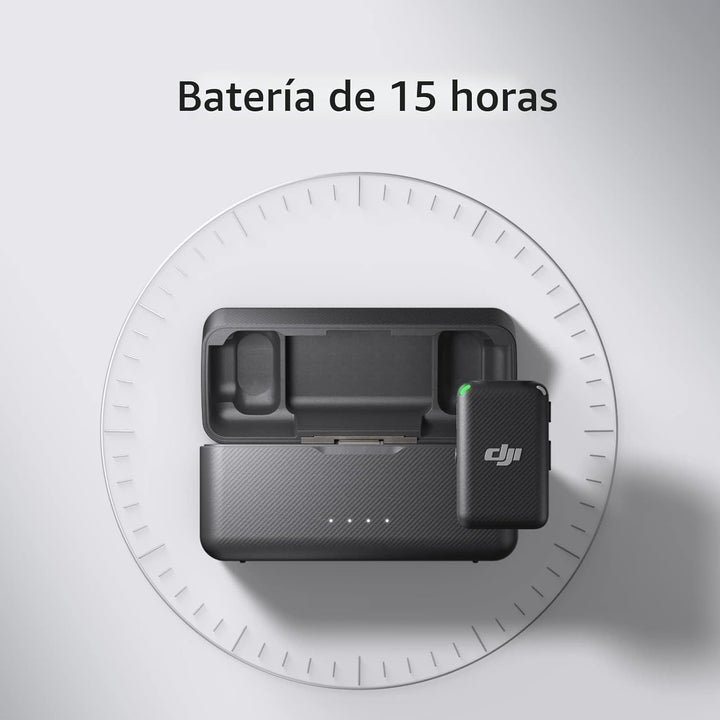 DJI Mic (2 TX + 1 RX + Estuche de Carga), Micrófono Lavalier Inalám...