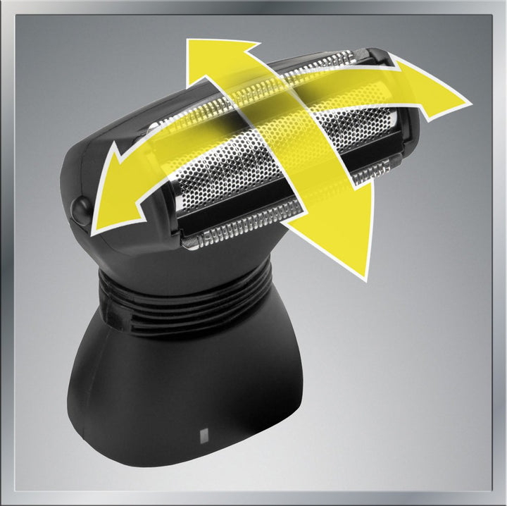 Mangroomer Ultimate Pro Back Shaver con asa 2 cabezas de shock abso...