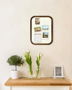 Tablero de anuncios de lino, tablero de anuncios para paredes, tablero de anuncios de tela, tablero de anuncios pequeño de 13 x 17 pulgadas para decoración del hogar, cocina, oficina, tablero de