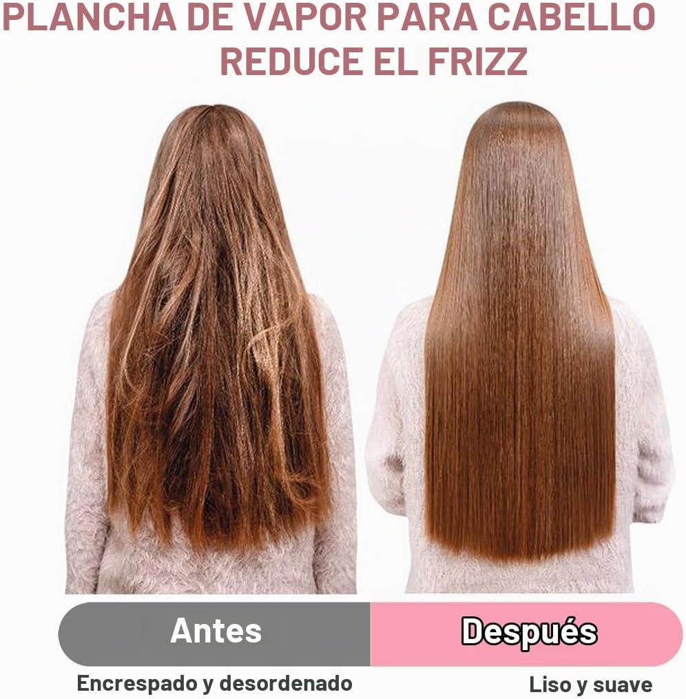 Caliber VaPURE - Plancha de pelo ultrasónica infrarroja, placas de...