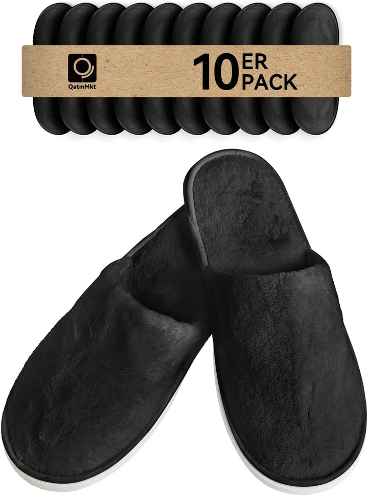 QatmMkt - 10 pares de pantuflas desechables unisex para invitados,...