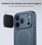 SURITCH para iPhone 18 Pro Case para MagSafe, Cubre-Cámara, Azul