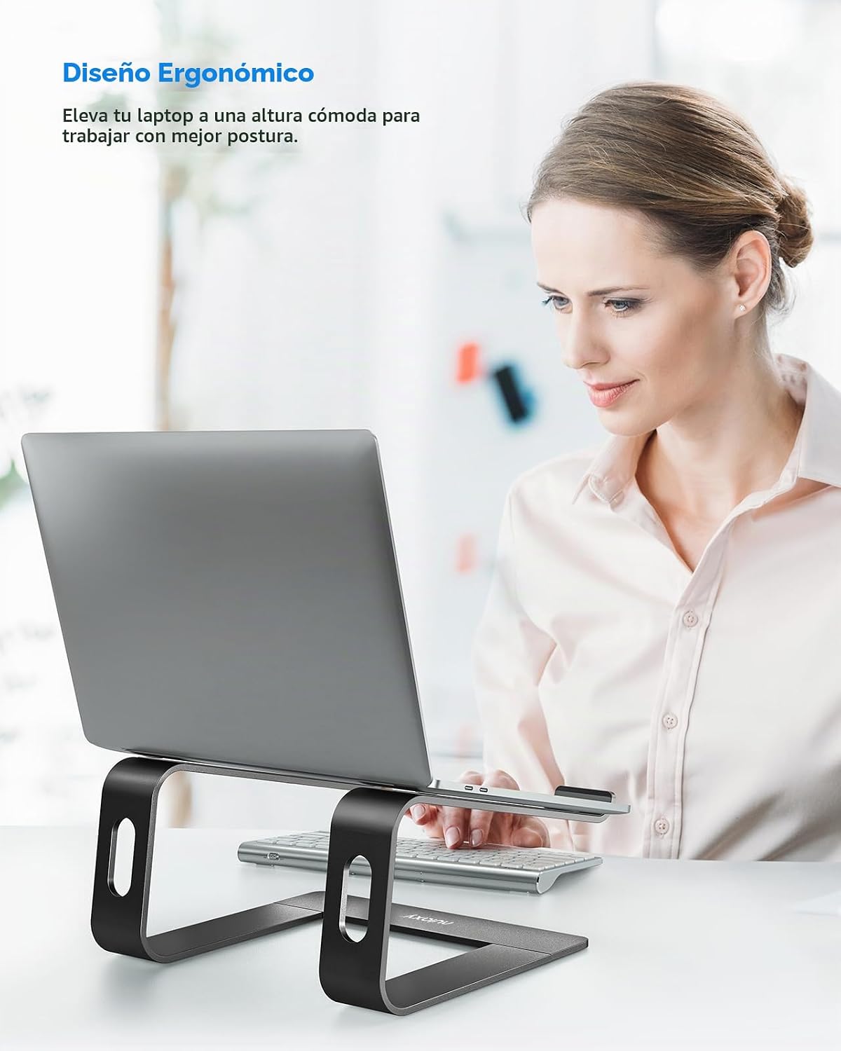 Nulaxy - Soporte para laptop, soporte de computadora de aluminio er...