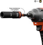 Klein Tools 65123HD KNECT - Juego de llaves de impacto para pozos profundos, unidad de 1/2 pulgada, SAE y métrico, juego de herramientas de 28 piezas, destornillador de impacto de 1/4 de pulgada