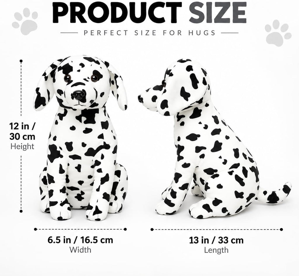 Juguetes de peluche dálmatas, 12 pulgadas