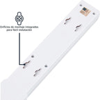 Lámpara Amazon Basics Regleta protectora de sobretensiones, 6 tomas, 790 julios, interruptor de circuito, indicador LED, cable de extensión de 6 pies, color blanco (paquete de 2)