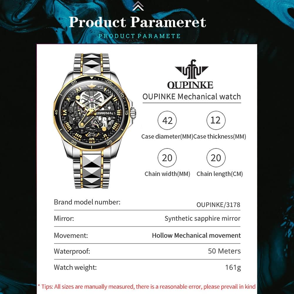 OLEVS Reloj cronógrafo de acero inoxidable impermeable para hombre