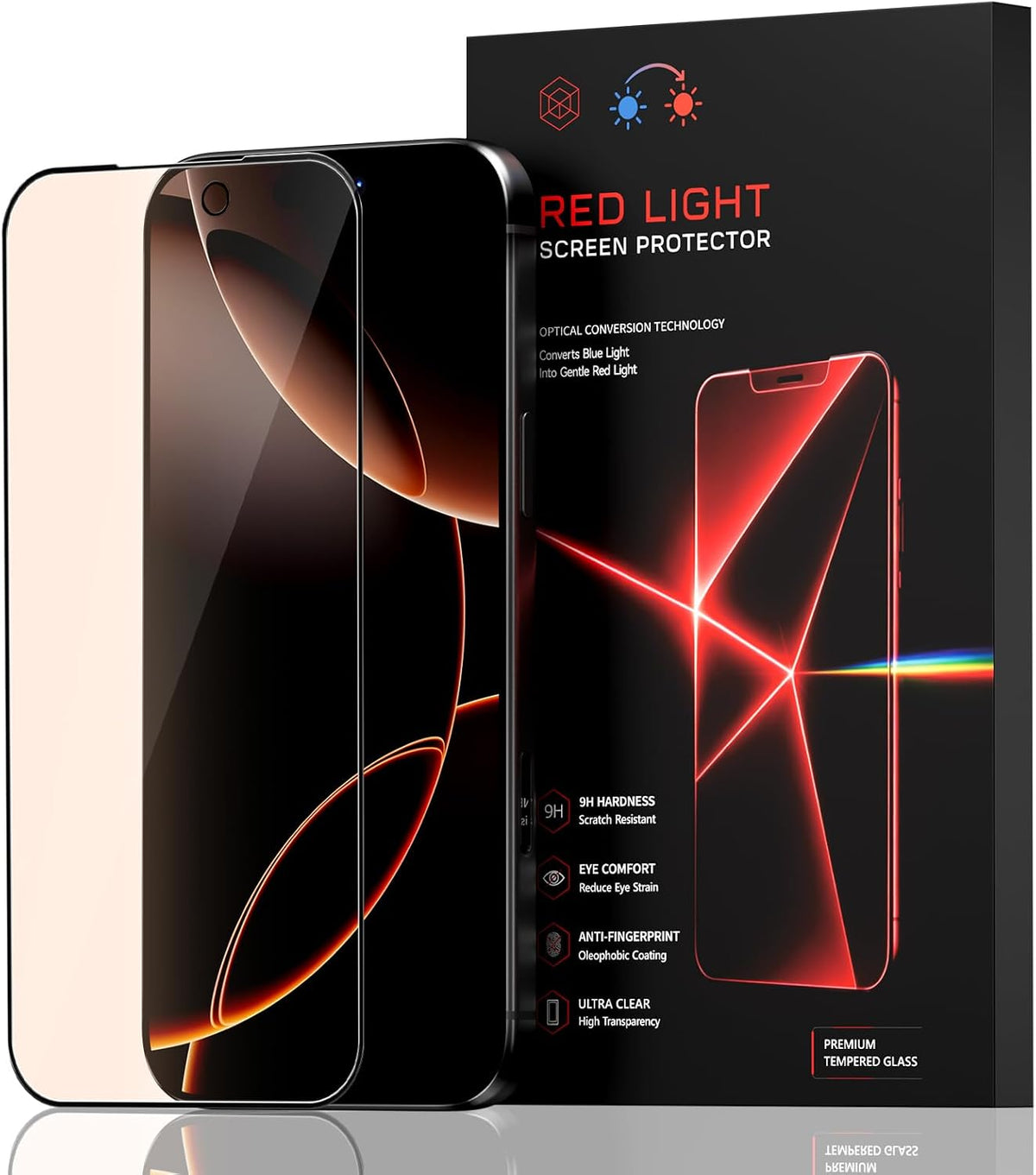 Huibao Protector de pantalla convertidor de luz roja para iPhone 17 Pro max
