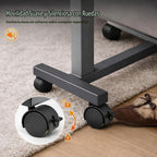 Mesa ajustable sobre cama con ruedas, color verde claro