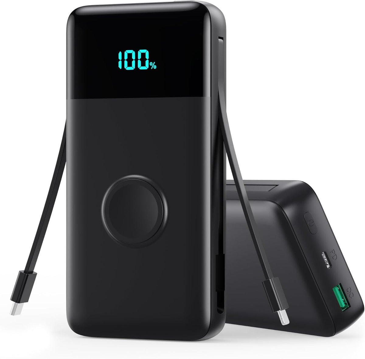 Cargador portátil de 40800mAh para iPhone con cable incorporado y c...