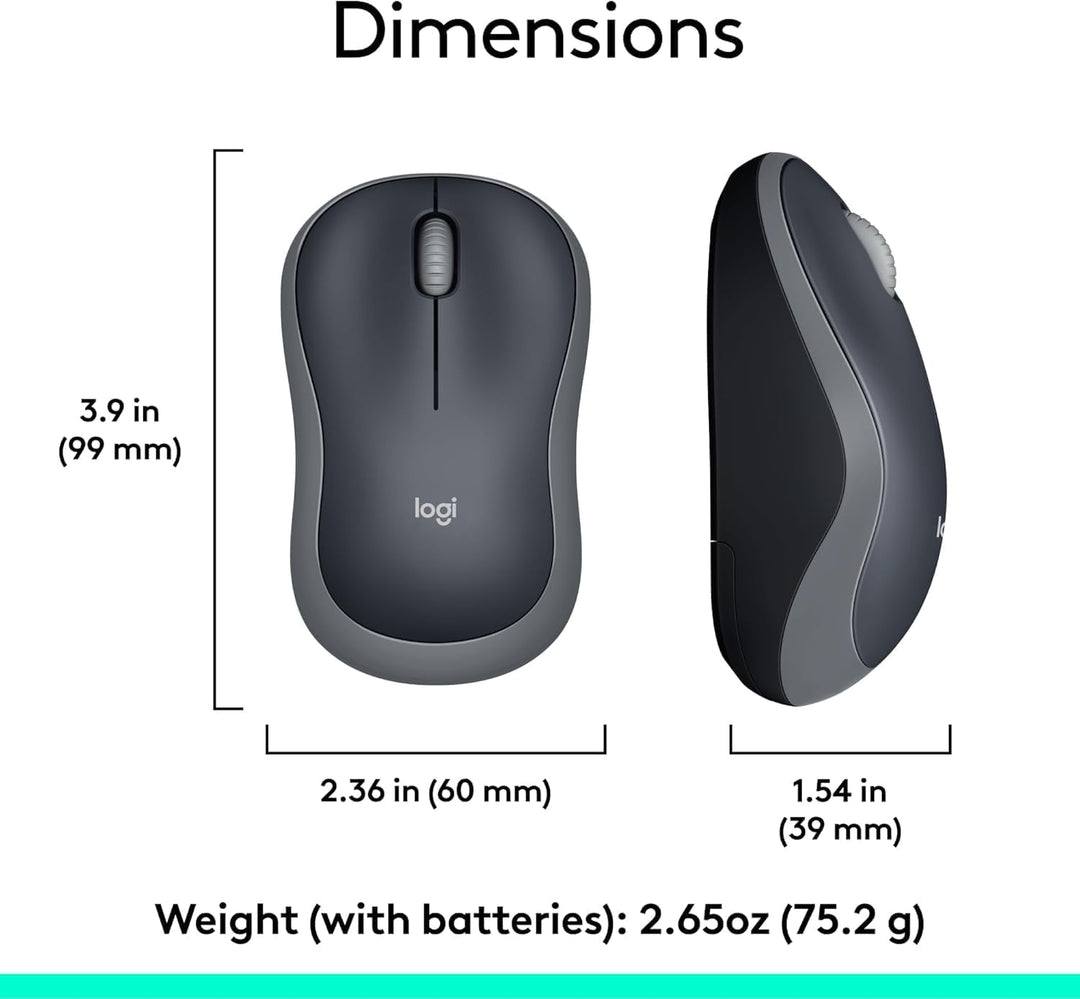 Logitech MK270 Combo de teclado y mouse inalámbricos para Windows,...