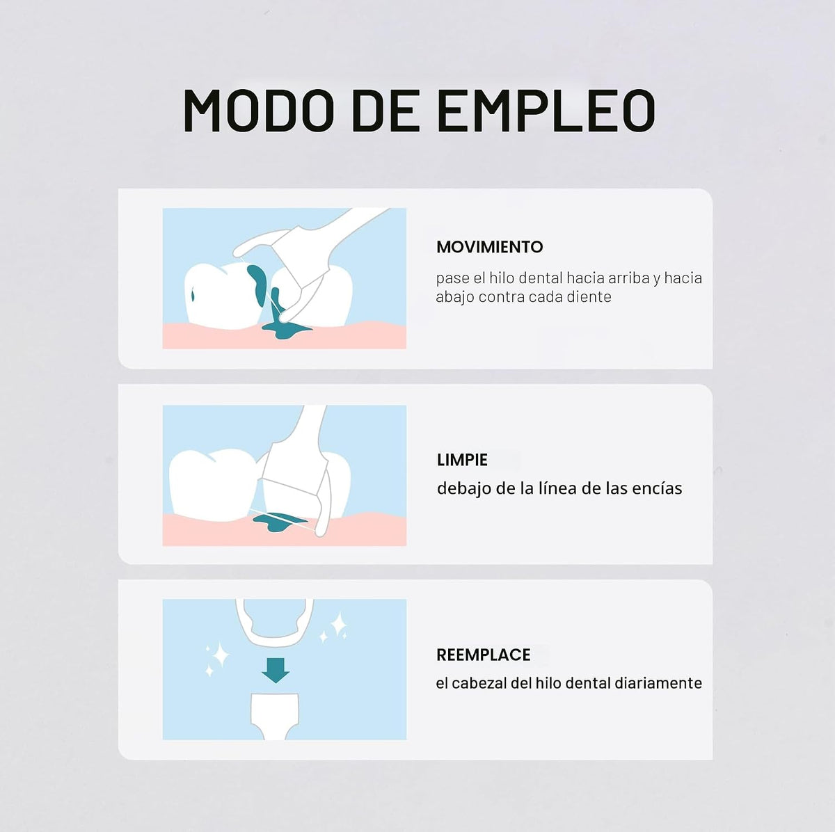 REACH Cabezales de recambio para hilo dental Ultraclean Access, men...