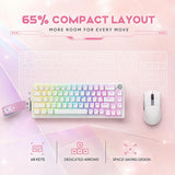 Gaozen Teclado mecánico para juegos FURYCUBE 68% con retroiluminaci...