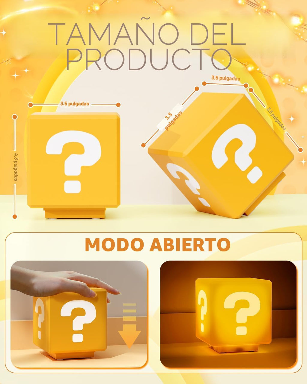 Super Bros Juguetes para Niños 4-6 Luz Nocturna para Niños con Efectos de Sonido de Juego