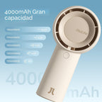 JISULIFE Ventilador turbo portátil portátil recargable 4000mAh 5 ve...