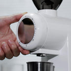 Molinillo de café eléctrico M1004 para uso doméstico con molienda precisa, rebabas de 1.890 in, soporte de embudo desmontable, diseño antiestático