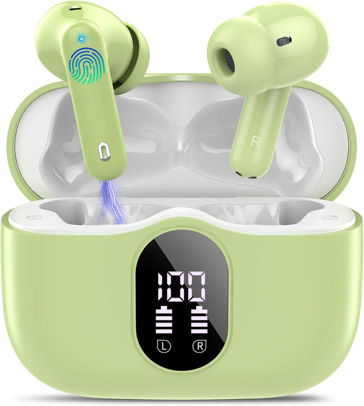 Auriculares inalámbricos, auriculares Bluetooth 5.4 con graves esté...