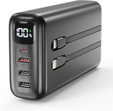 Eliegntist Cargador portátil de 51000 mAh con cables USB-C y Lightn...