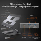 j5create Soporte para laptop con concentrador de pantalla HDMI USB C 4K - 2