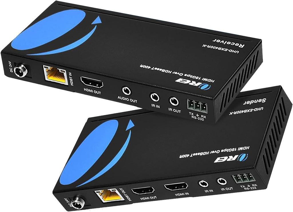 OREI Extensor HDMI HDBaseT 400ft - 4K2K@60Hz RS-232 HDR bidireccional IR