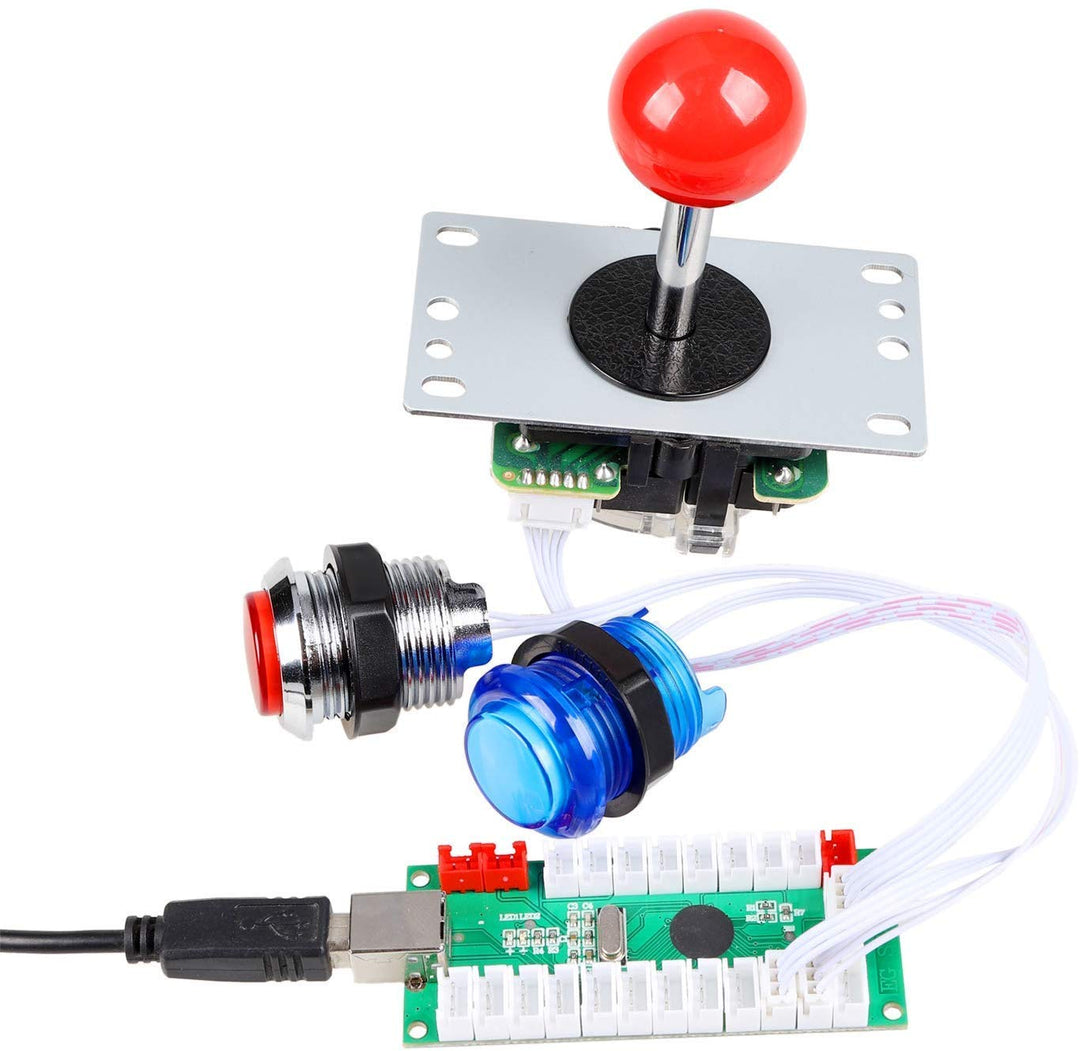 EG STARTS Arcade Buttons 1 Player DIY Kit Joystick 5V LED