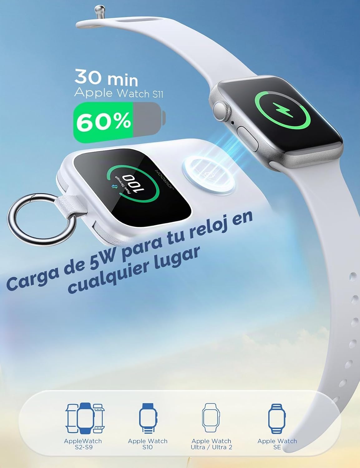 JOYROOM - Cargador portátil para Apple Watch, batería externa de 50...