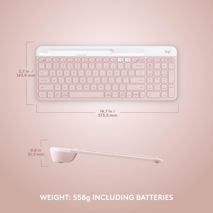 Logitech K585 Teclado Inalámbrico Delgado Multi-Dispositivo, Soport...