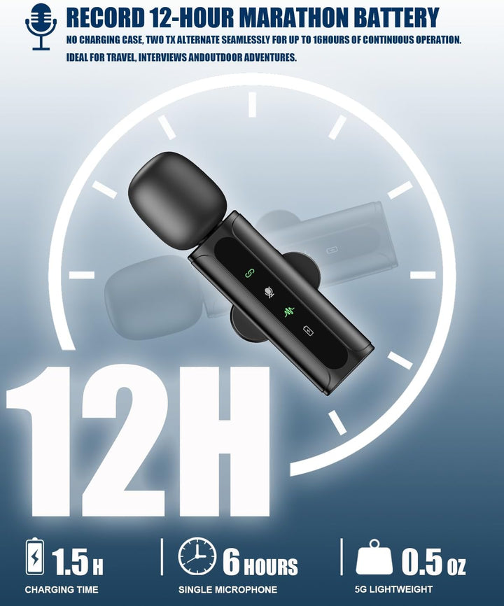 JCHIEN Micrófono inalámbrico para iPhone\/teléfono Android - Mini m...