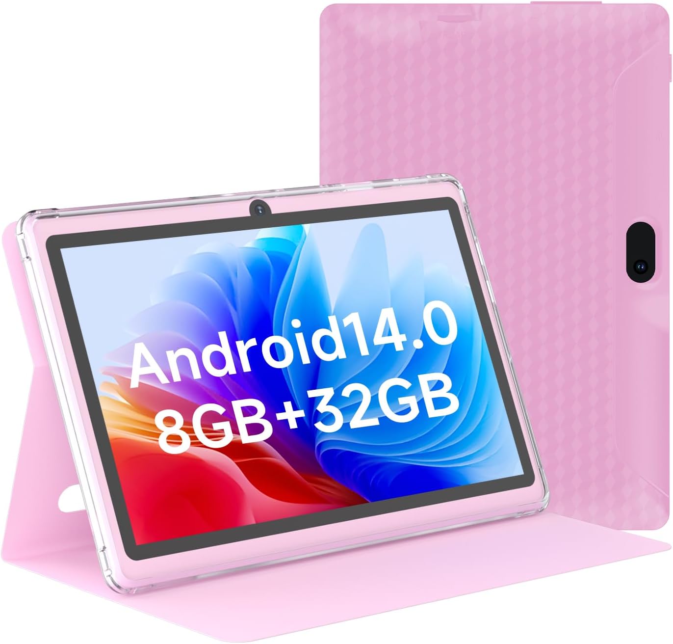 HOTTABLET Tablet Android 14.0 de 7 pulgadas con funda protectora, 8...