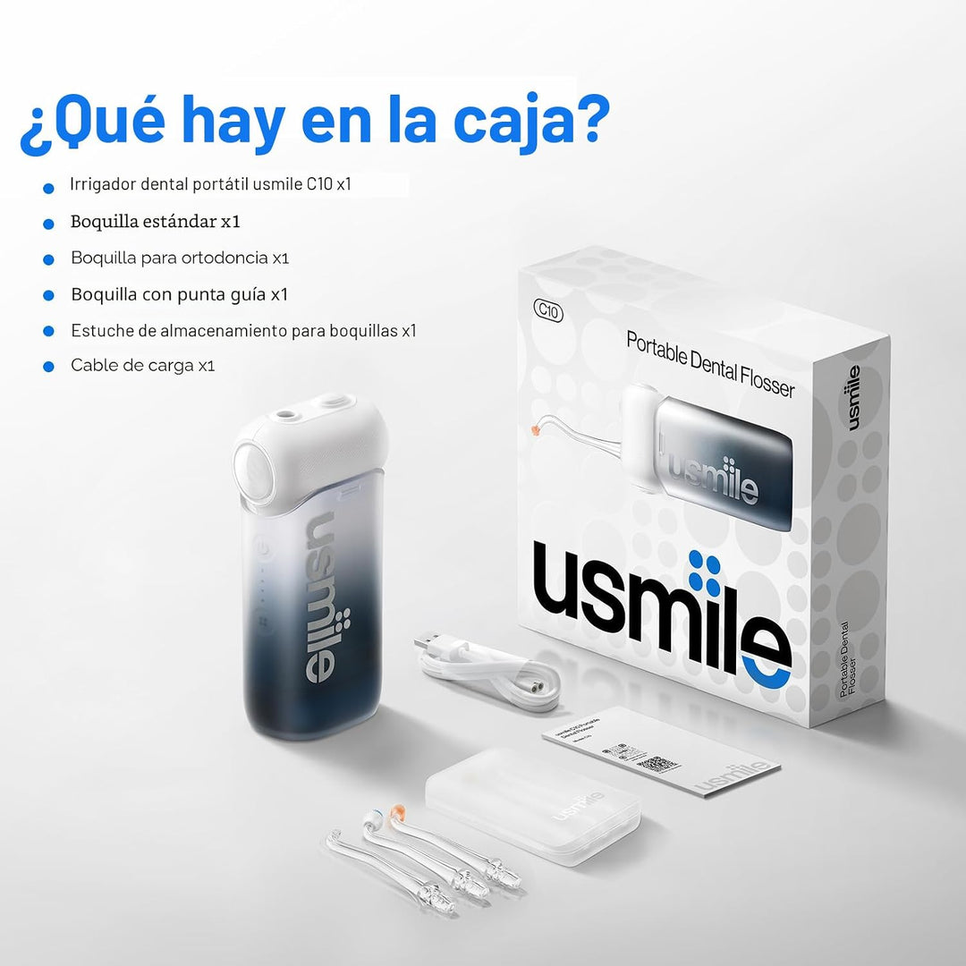 usmile C10 Hilo Dental Portátil \u2013 Apto para viajes, batería de...
