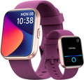 Fitpolo Relojes inteligentes para hombres/mujeres, 1.8 pulgadas Alexa incorporado reloj de seguimiento de fitness con llamadas Bluetooth, IP68 impermeable, frecuencia cardíaca, sueño, spO2/estrés, 110 modos deportivos para Android y iPhone