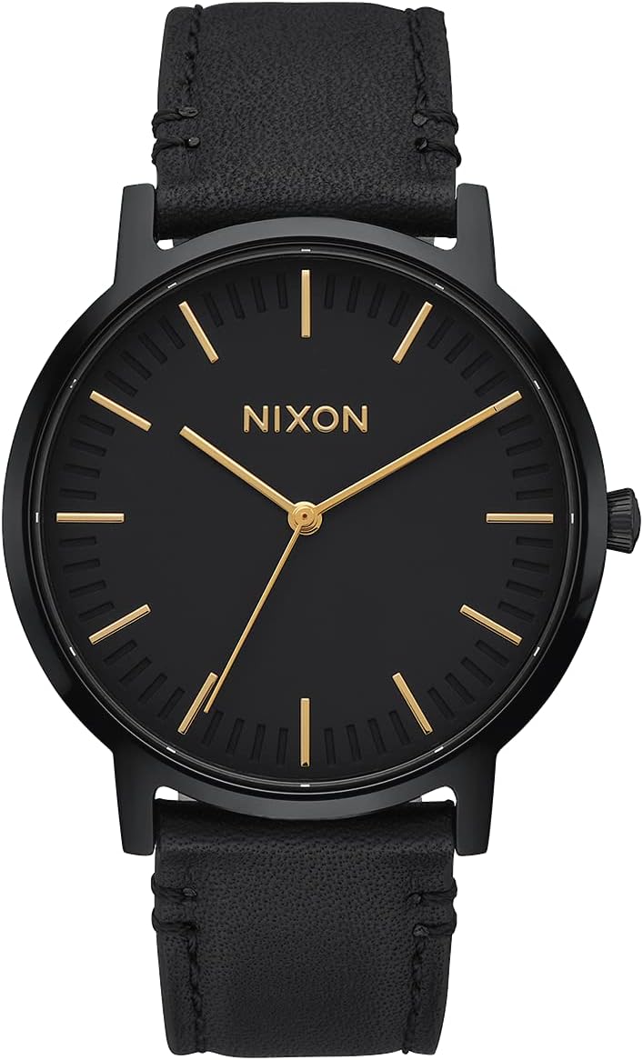 Nixon Porter Leather A1058 Reloj de pulsera para hombre resistente al agua 50m (correa de cuero de 20-18mm / 0.70-0.78 pulgadas y esfera de reloj de 40mm / 1.5 pulgadas)