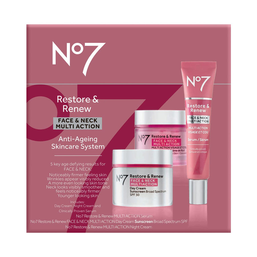 No7 restaurar &amp; Renew Face &amp; Cuello Multi Acción Skincare s...