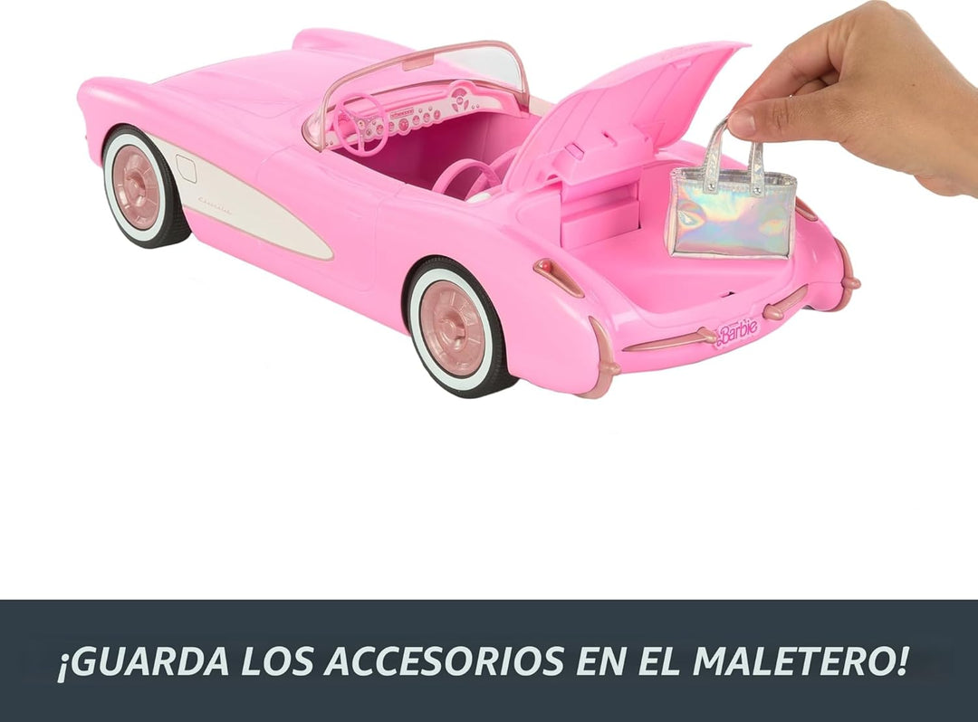 Barbie Hot Wheels RC Corvette from The Movie, auto de juguete con c...