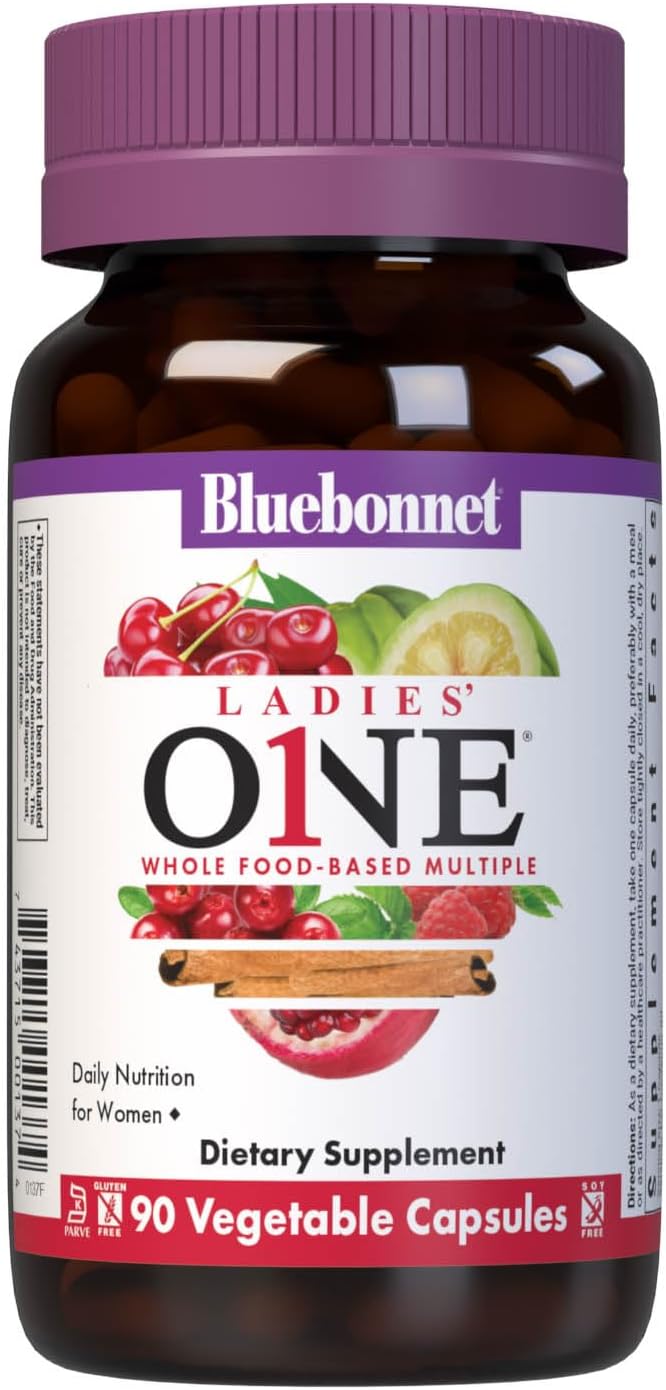 Bluebonnet Nutrition Ladies One Vegetal Capsule, Whole Food Multipl...
