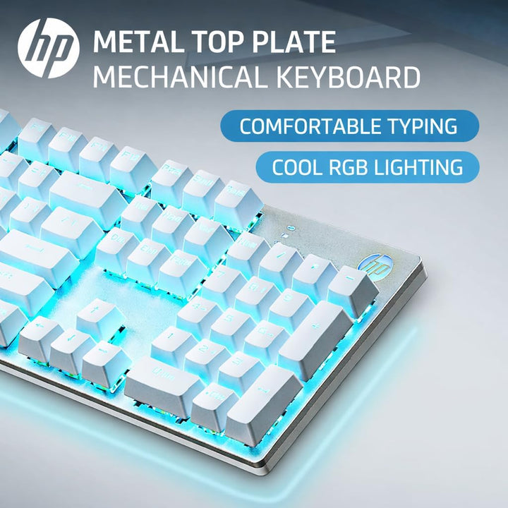 HP GK400F Teclado mecánico con cable para juegos, USB con cable de...
