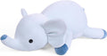 Animales de peluche de elefante con peso de 24 pulgadas, 4.2 libras, felpa azul con peso para niños, adultos, niños y niñas, lindo juguete de almohada suave para Navidad, San Valentín