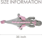 ARELUX Grande 36in Peluche de Dragón Adorable Dino Pterosaurio Suave Color Matcha Almohada Gigante Peluche Esponjoso con Alas Rosadas Acojinable para Amigos y Familia