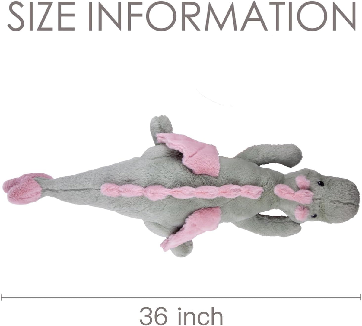 ARELUX Grande 36in Peluche de Dragón Adorable Dino Pterosaurio Suave Color Matcha Almohada Gigante Peluche Esponjoso con Alas Rosadas Acojinable para Amigos y Familia