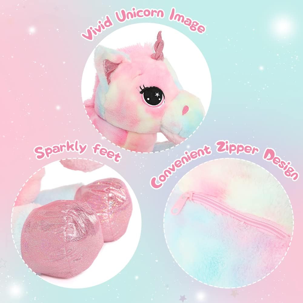 Muiteiur Peluche de unicornio rosa de 31.6 pulgadas, unicornio de peluche